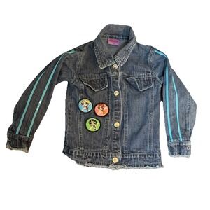 Vtg Powerpuff Girls Denim Jacket Cartoon Network Girls 6Y 90s Y2K Kids Gift